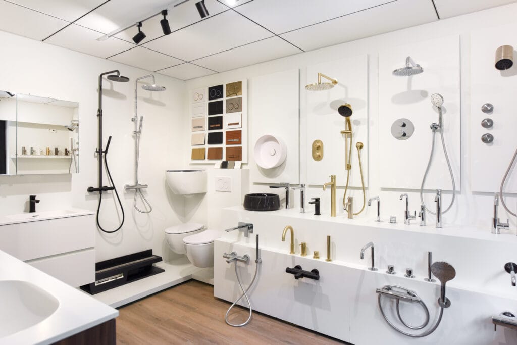 In de Tifre belevingsruimte in Sint-Niklaas vind je verschillende afwerkingsmogelijkheden terug voor je badkamer, keuken...